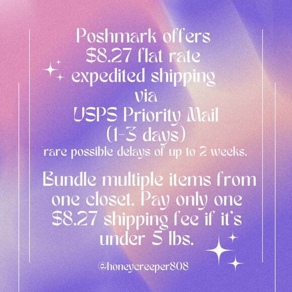 Poshmark Flat Rate Expedited Shipping - Picture 1 of 1